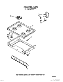 COOKTOP Diagram and Parts List for SF3000EPW0  Whirlpool Range