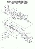 MOTOR AND ICE CONTAINER PARTS Diagram and Parts List for CS22CFXTT01  Crosley Refrigerator