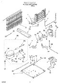 UNIT Diagram and Parts List for 3VET21DKDW03  Whirlpool Refrigerator
