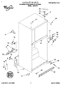 CABINET Diagram and Parts List for ET18HTXDW00  Whirlpool Refrigerator