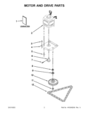 MOTOR AND DRIVE PARTS Diagram and Parts List for TU950QPXS2  Whirlpool Trash Compactor