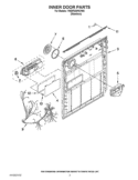 INNER DOOR PARTS Diagram and Parts List for 7WDF530PAYM3  Whirlpool Dishwasher