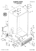 CABINET PARTS Diagram and Parts List for 3XES0FHGKS02  Whirlpool Refrigerator
