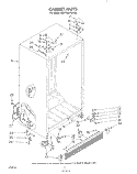 CABINET Diagram and Parts List for KSRF22DTWH00  KitchenAid Refrigerator