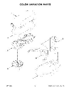 Color Variation Parts Diagram and Parts List for KSM55SJSXER0  KitchenAid Mixer