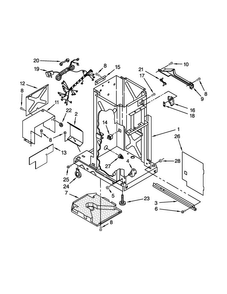 Frame Parts Diagram and Parts List for KTTS505EPA0  KitchenAid Trash Compactor