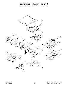Internal Oven Parts Diagram and Parts List for KFDD500ESS10  KitchenAid Range