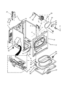 Cabinet Parts Diagram and Parts List for 7MWGD9919EM0  Whirlpool Dryer