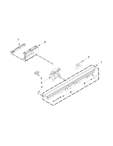 Control Panel And Latch Parts Diagram and Parts List for KUDE70FXBL6  KitchenAid Dishwasher