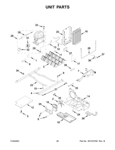 Unit Parts 1 Diagram and Parts List for WRS315SDHM0A  Whirlpool Refrigerator
