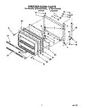 FREEZER DOOR Diagram and Parts List for ET20PKXAW00  Whirlpool Refrigerator