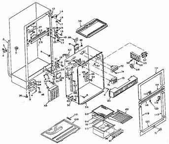 Part Location Diagram of 520964 Whirlpool Pan handle