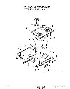 Main Top Diagram and Parts List for 1355*3A  Roper Range