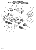 AIR FLOW PARTS Diagram and Parts List for GH5176XPT2  Whirlpool Microwave