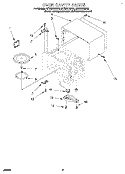 OVEN CAVITY Diagram and Parts List for MT2081XBR0  Whirlpool Microwave