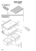 SHELF Diagram and Parts List for 3XART715GG00  Whirlpool Refrigerator