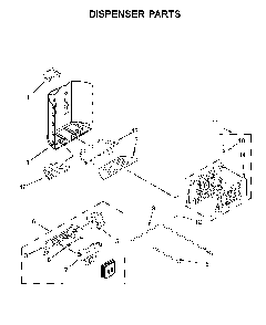 Dispenser parts Diagram and Parts List for 10651769512  Kenmore Refrigerator