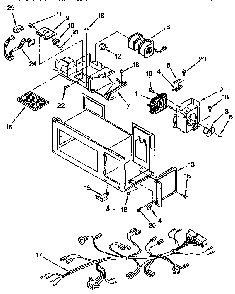 Interior Diagram and Parts List for MH7155XBZ0  Whirlpool Microwave