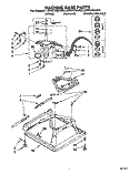 MACHINE BASE Diagram and Parts List for LSR5132AW0  Whirlpool Washer