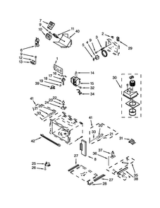 Cabinet And Stirrer Parts Diagram and Parts List for KEMS309BSP01  KitchenAid Microwave