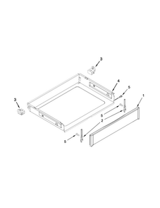 Drawer Parts Diagram and Parts List for WFG540H0AB2  Whirlpool Range