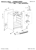 CABINET PARTS Diagram and Parts List for KBCA06XPBL00  KitchenAid Refrigerator