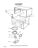 CABINET Diagram and Parts List for MME08XW0  Roper Microwave