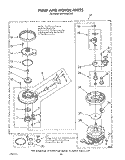 PUMP AND MOTOR Diagram and Parts List for GDP8700XTN0  Whirlpool Dishwasher