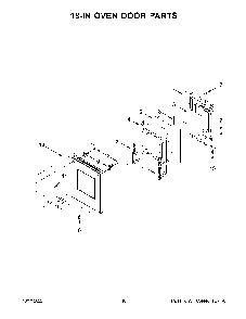 18-In Oven Door Parts Diagram and Parts List for KFGC558JYP05  KitchenAid Range