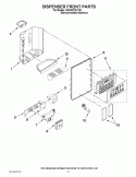 DISPENSER FRONT PARTS Diagram and Parts List for GSS30C7EYY01  Whirlpool Refrigerator