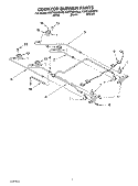 COOKTOP BURNER Diagram and Parts List for KGRT600HBL8  KitchenAid Range