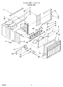 CABINET Diagram and Parts List for R812  Whirlpool Air Conditioner