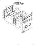 DOOR Diagram and Parts List for KEBI100YWH2  KitchenAid Wall Oven