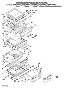 REFRIGERATOR SHELF PARTS Diagram and Parts List for KSRP22FTMS00  KitchenAid Refrigerator