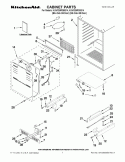 CABINET PARTS Diagram and Parts List for KUWS24RSBS14  KitchenAid Wine and Beverage Cooler
