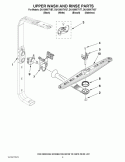 UPPER WASH AND RINSE PARTS Diagram and Parts List for DU1300XTVS7  Whirlpool Dishwasher