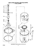 AGITATOR, BASKET AND TUB Diagram and Parts List for LA6058XTG1  Whirlpool Washer