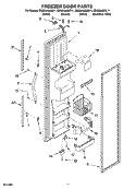FREEZER DOOR PARTS Diagram and Parts List for ED5SHAXMT11  Whirlpool Refrigerator
