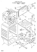 LINER Diagram and Parts List for ET18NMXFW04  Whirlpool Refrigerator