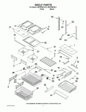 SHELF PARTS Diagram and Parts List for KBFS20EVBL3  KitchenAid Refrigerator