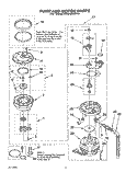 PUMP AND MOTOR Diagram and Parts List for KUDS230Y0  KitchenAid Dishwasher