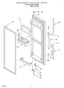 REFRIGERATOR DOOR Diagram and Parts List for GD22DKXHW03  Whirlpool Refrigerator