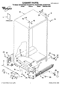 CABINET PARTS Diagram and Parts List for GC3SHEXNQ04  Whirlpool Refrigerator