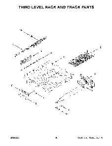 Third Level Rack And Track Parts Diagram and Parts List for KDTM704LPA1  KitchenAid Dishwasher