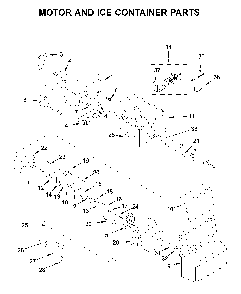Motor and ice container parts Diagram and Parts List for 10650045713  Kenmore Refrigerator
