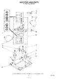 MACHINE BASE Diagram and Parts List for KGLC500THT0  KitchenAid Washer Dryer Combo