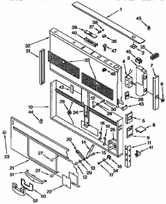 Housing And Control Diagram and Parts List for 664KIRD861XSS3  Kenmore Range Hood