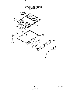 Cook Top Diagram and Parts List for F4508*1  Roper Range