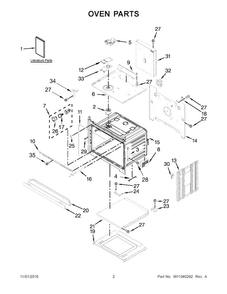 Oven Parts Diagram and Parts List for WOS51EC7AS04  Whirlpool Wall Oven
