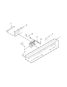 Control Panel And Latch Parts Diagram and Parts List for KDHE404DSS0  KitchenAid Dishwasher